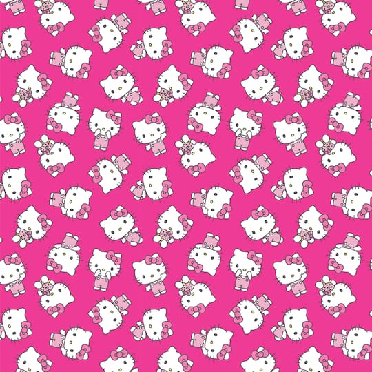 Hello Kitty Pink Cotton Fabric